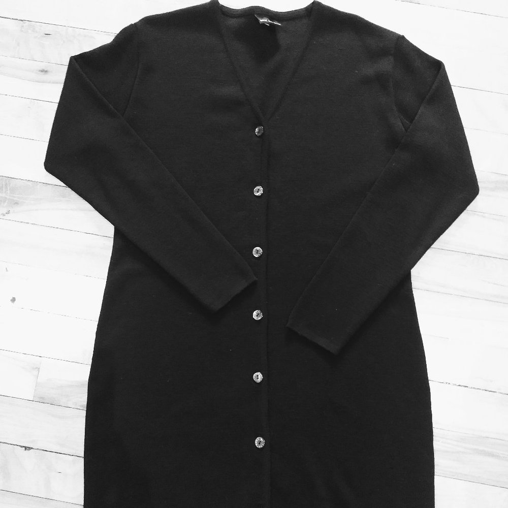Merino wool long cardigan